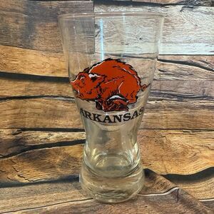 Arkansas Razorbacks Drinking Glass University Beer Bar College Football Logo